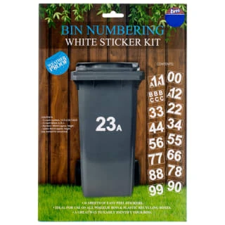 B&M Bin Numbering White Sticker List 3 B&M Bin Numbering White Sticker List