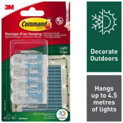 Command Outdoor Light Clips 8pk
