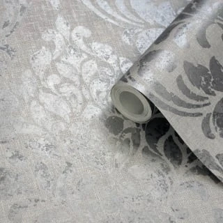 Eleanor Damask Grey Wallpaper 5 Eleanor Damask Grey Wallpaper - Image 3